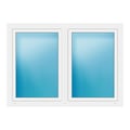 Zweiflügeliges Fenster 158x113 cm Weiß
