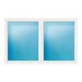Zweiflügeliges Fenster 260x163 cm Weiß