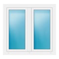 Zweiflügeliges Fenster 114x110 cm Weiß