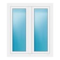 Zweiflügeliges Fenster 104x121 cm Weiß