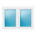 Zweiflügeliges Fenster 140x100 cm Weiß