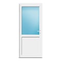 Nebeneingangstür 93x215 cm Anthrazitgrau genarbt 2/3 Glas