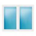 Zweiflügeliges Fenster 180x150 cm Weiß