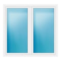Zweiflügeliges Fenster 178x170 cm Weiß