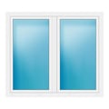 Zweiflügeliges Fenster 165x144 cm Weiß