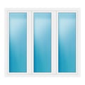 Dreiflügeliges Fenster 198x180 cm Weiß