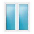 Zweiflügeliges Fenster 136x157,5 cm Weiß