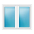 Zweiflügeliges Fenster 140x120 cm Weiß
