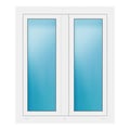 Zweiflügeliges Fenster 102x120 cm Weiß