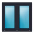 Zweiflügeliges Fenster 120x115 cm Anthrazit genarbt