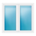 Zweiflügeliges Fenster 150x140 cm Weiß