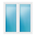 Zweiflügeliges Fenster 160x176 cm Weiß