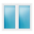 Zweiflügeliges Fenster 160x146 cm Weiß