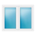 Zweiflügeliges Fenster 147x121 cm Weiß
