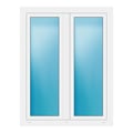 Zweiflügeliges Fenster 113,5x145,5 cm Weiß