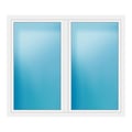 Zweiflügeliges Fenster 210x180 cm Weiß