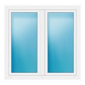 Zweiflügeliges Fenster 136x132,5 cm Weiß