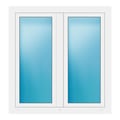 Zweiflügeliges Fenster 119x125 cm Weiß