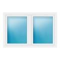 Zweiflügeliges Fenster 160x105 cm Weiß
