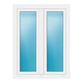 Zweiflügeliges Fenster 100x129 cm Weiß