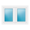 Zweiflügeliges Fenster 110x78 cm Weiß