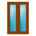 Zweiflügeliges Fenster 100x150 cm Golden Oak genarbt