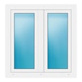 Zweiflügeliges Fenster 100x103 cm Weiß