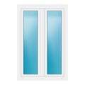 Zweiflügeliges Fenster 100x150 cm Weiß