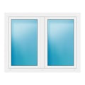 Zweiflügeliges Fenster 140x110 cm Weiß