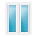 Zweiflügeliges Fenster 100x127 cm Weiß