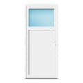 Nebeneingangstür 90x201 cm Weiß 1/3 Glas
