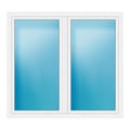 Zweiflügeliges Fenster 184x168 cm Weiß