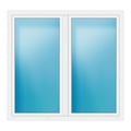 Zweiflügeliges Fenster 180x170 cm Weiß