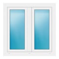 Zweiflügeliges Fenster 100x100,5 cm Weiß