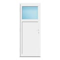 Nebeneingangstür 80x205 cm Weiß 1/3 Glas