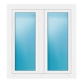 Zweiflügeliges Fenster 106x114 cm Weiß