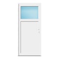 Nebeneingangstür 90x204 cm Weiß 1/3 Glas