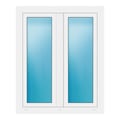Zweiflügeliges Fenster 100x122 cm Weiß