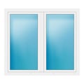 Zweiflügeliges Fenster 164x146 cm Weiß