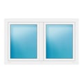 Zweiflügeliges Fenster 153x95 cm Weiß