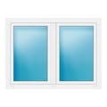 Zweiflügeliges Fenster 148x110 cm Weiß