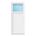 Nebeneingangstür 90x215 cm Weiß 1/3 Glas