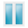 Zweiflügeliges Fenster 117x137 cm Weiß