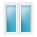 Zweiflügeliges Fenster 120x133,5 cm Weiß