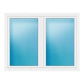 Zweiflügeliges Fenster 172x133 cm Weiß