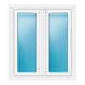 Zweiflügeliges Fenster 100,4x114 cm Weiß