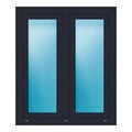 Zweiflügeliges Fenster 102x120 cm Anthrazit genarbt