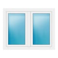 Zweiflügeliges Fenster 125x100 cm Weiß
