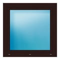 Fenster 100x100 cm Braun genarbt