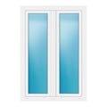 Zweiflügeliges Fenster 104x150 cm Weiß